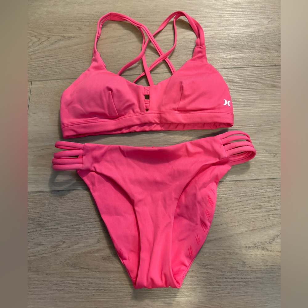 Hurley athletic bikini 👙, pink, two piece, size small